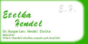 etelka hendel business card